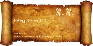 Móry Mirtill névjegykártya